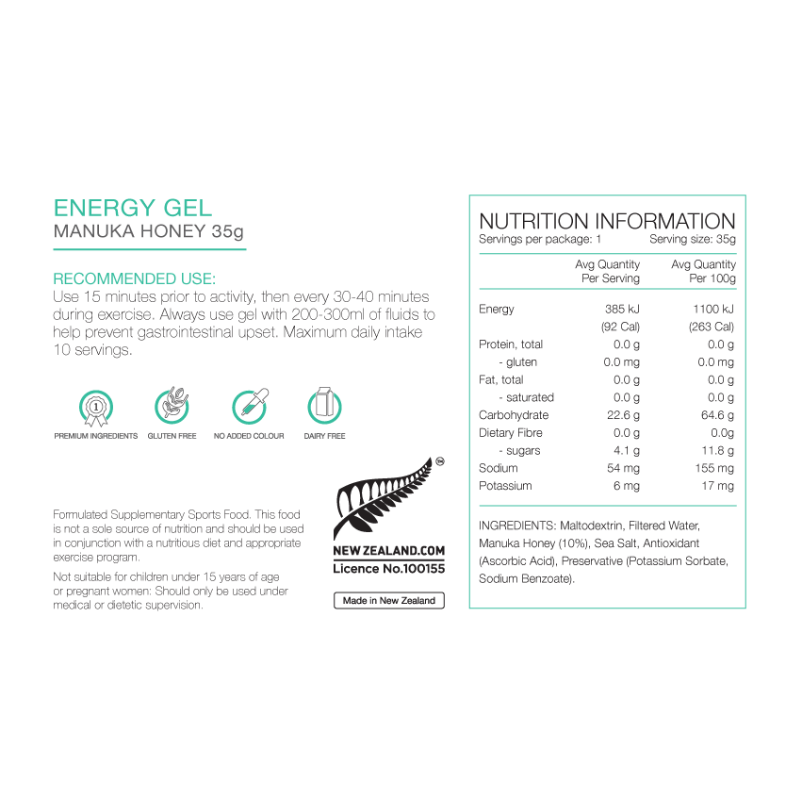 Pure Energy Gels 35g - Gels - Trek, Trail & Fish NZ