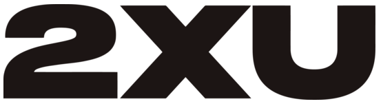 Black '2XU' logo on a white background