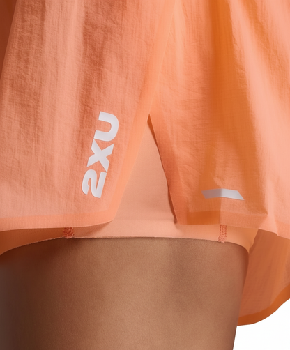 2XU Aero Hi-Rise 2-in-1 3inch Shorts womens with white background