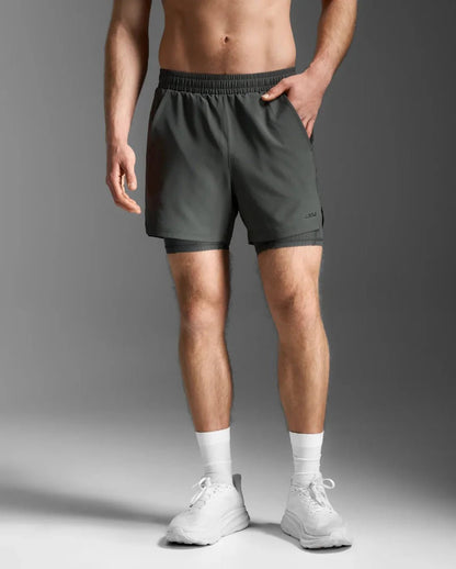 2XU Aero Mesh 2 - in - 1 5inch Shorts - mens - Shorts - Trek, Trail & Fish NZ