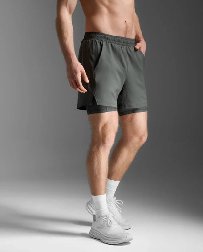 2XU Aero Mesh 2 - in - 1 5inch Shorts - mens - Shorts - Trek, Trail & Fish NZ