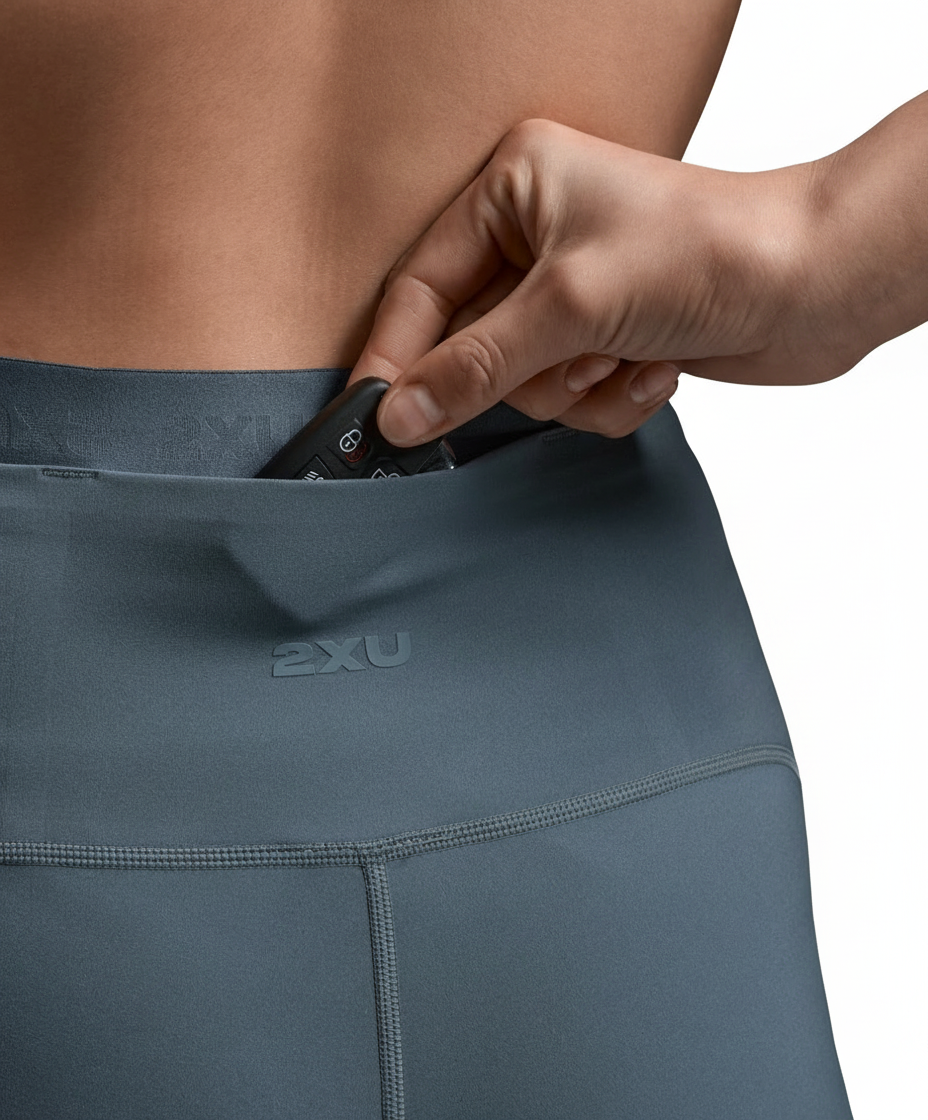 2XU bike shorts with white background