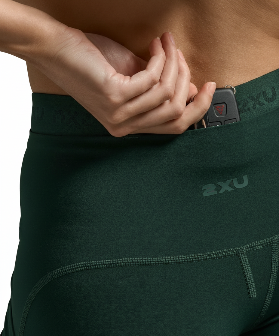2XU bike shorts with white background