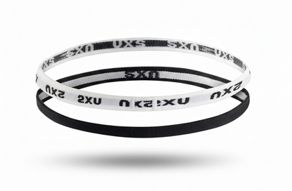 2XU Skinny Headbands 2 pack with white background