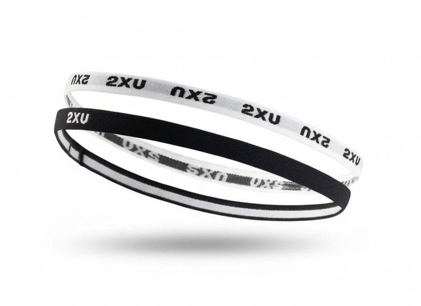 2XU Skinny Headbands 2 pack with white background