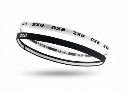 2XU Skinny Headbands 2 pack with white background