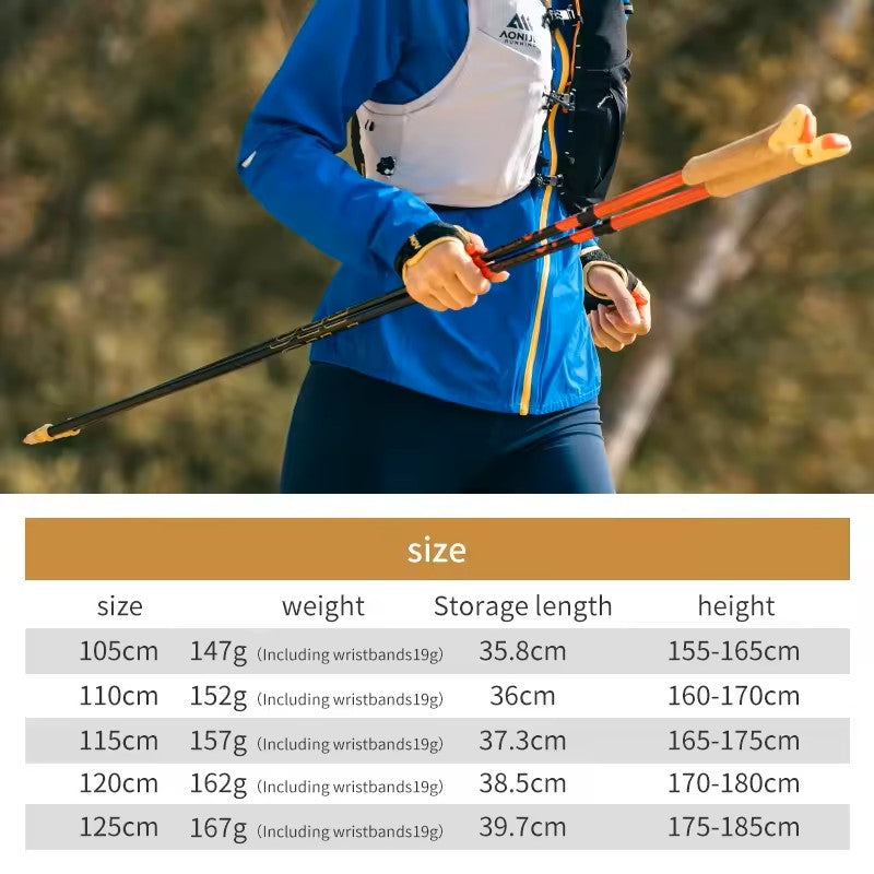 Aonijie Carbon Fibre Trail Running / Fastpacking Poles