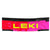 Pink and black waist bag with 'LEKI' branding on a white background