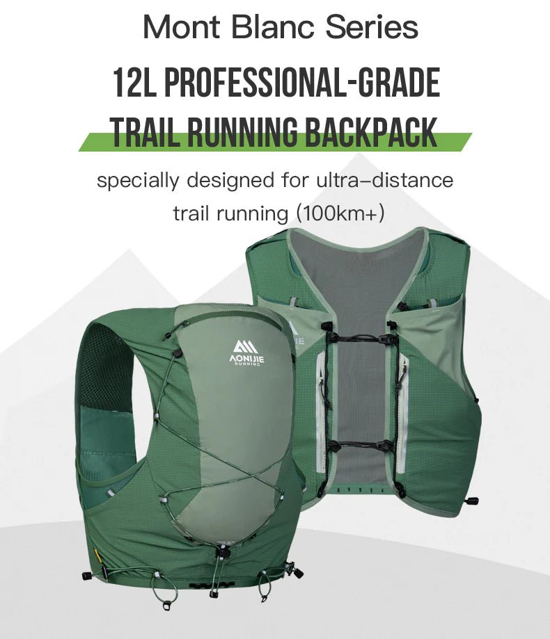 Aonijie 12litre Running Pack - Mont Blanc series - Packs - Hydration Vests - Trek, Trail & Fish NZ