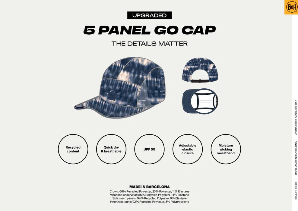 Buff 5 Panel Go Cap - Hat - Trek, Trail & Fish NZ
