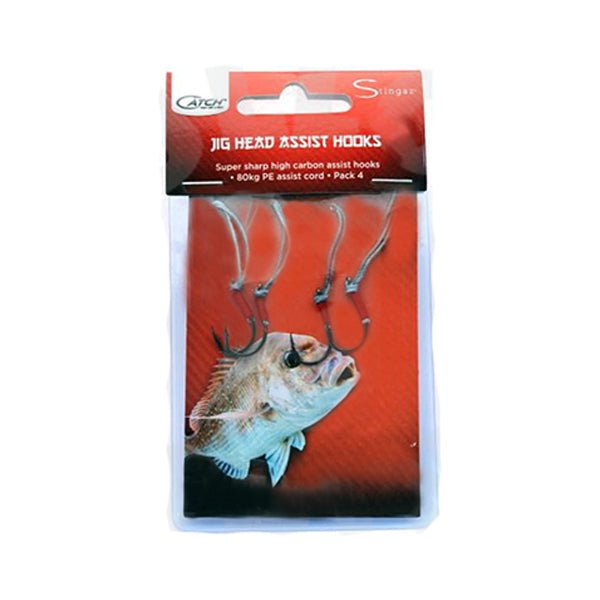 Catch High Carbon Jighead Assist hooks - 4pk - Hooks - Trek, Trail & Fish NZ