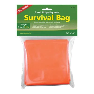 Coghlans Survival Bag - 3ml polyethylene - Safety - Trek, Trail & Fish NZ