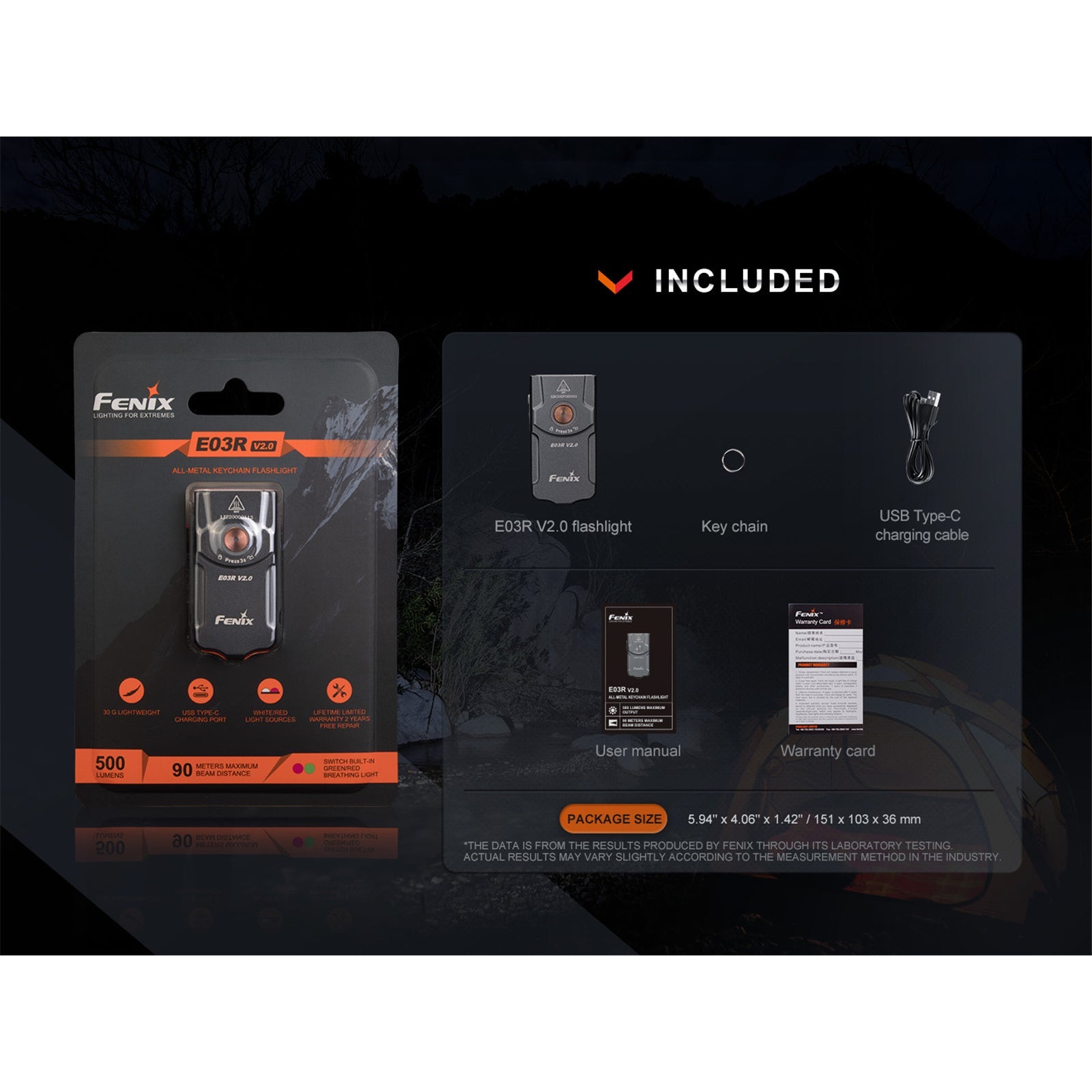 Fenix Flashlight EO3R - Torches - Trek, Trail & Fish NZ