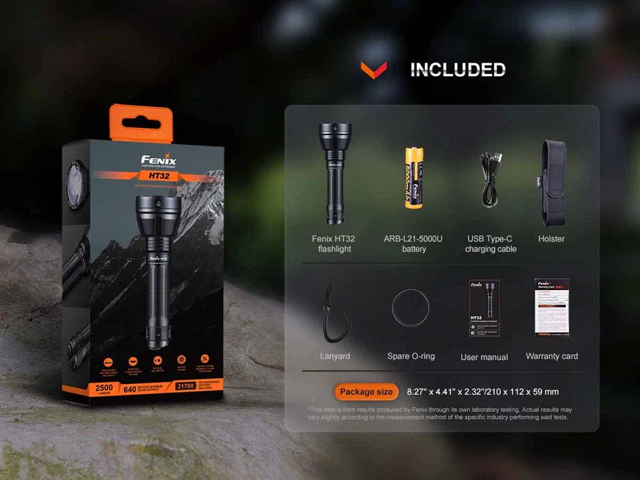 Fenix Flashlight HT32 (2500 lumens) - Torches - Trek, Trail & Fish NZ