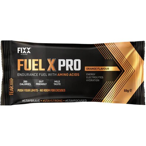 FIXX Fuel X Pro End drink mix 55g - single serve - Nutrition - Drink Mix - Trek, Trail & Fish NZ