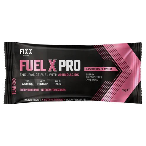 FIXX Fuel X Pro End drink mix 55g - single serve - Nutrition - Drink Mix - Trek, Trail & Fish NZ