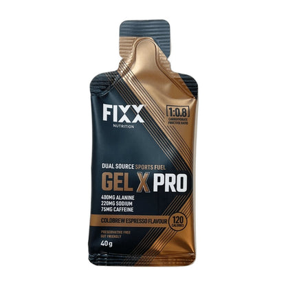 FIXX Gel X Pro 40g - coldbrew espresso flavour - Gels - Trek, Trail & Fish NZ