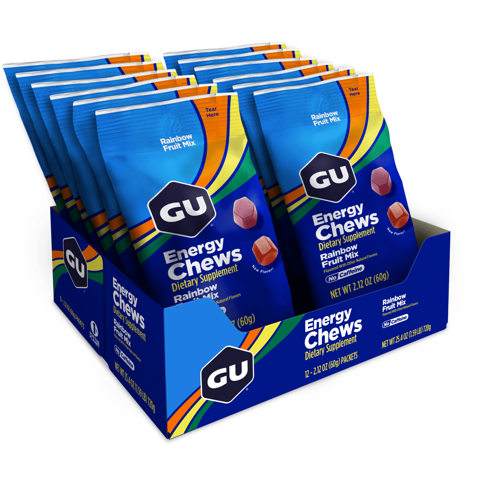 Gu Energy Chews - two serves or 16 chews per packet - Gummies - Trek, Trail & Fish NZ