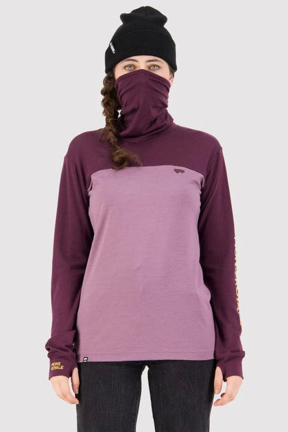 Mons Royale Yotei BF High Neck Ridgeline - womens - Long - sleeved Tops - Trek, Trail & Fish NZ