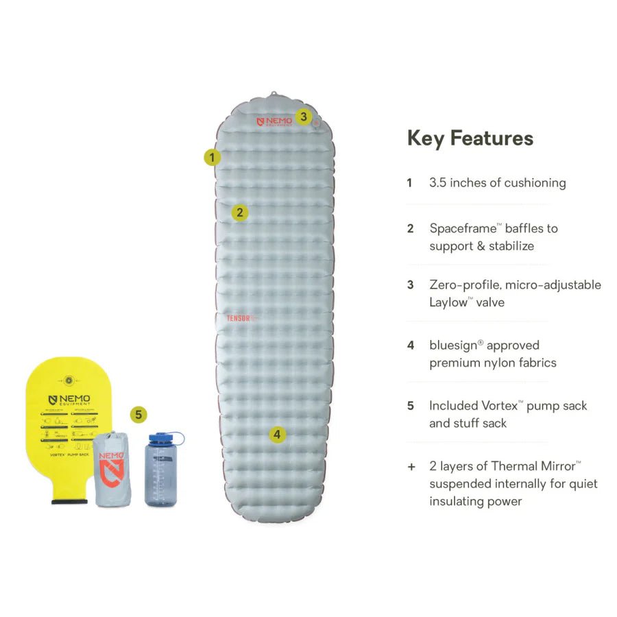 Nemo sleeping pad - Tensor All - Season Regular Mummy - Sleeping Bags, Mats & Pillows - Trek, Trail & Fish NZ