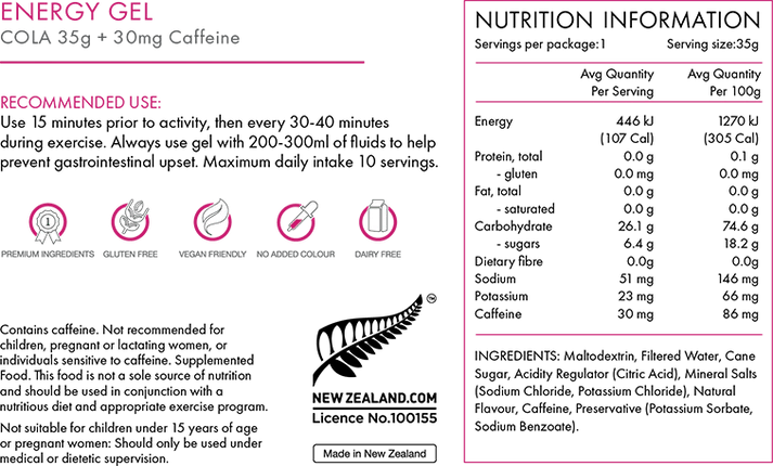 PeakFuel Energy Gel - Gels - Trek, Trail & Fish NZ