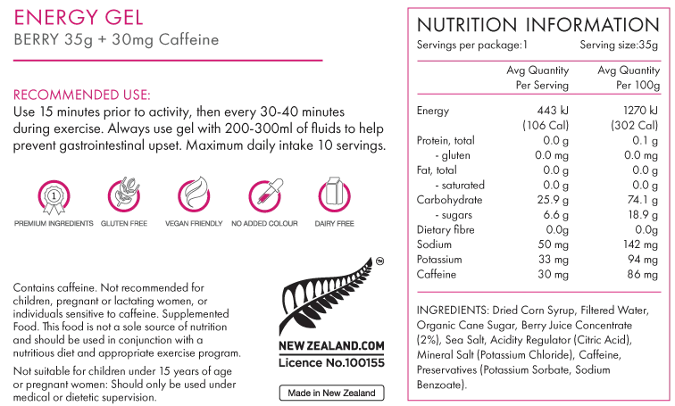 PeakFuel Energy Gel - Nutrition - Gels - Trek, Trail & Fish NZ