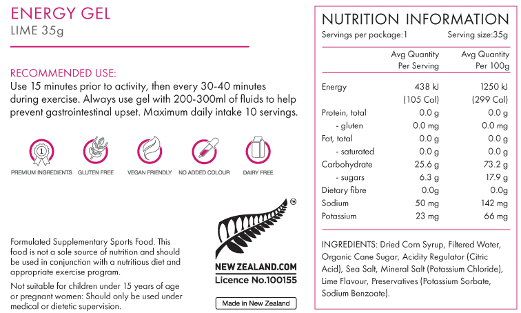 PeakFuel Energy Gel - Nutrition - Gels - Trek, Trail & Fish NZ