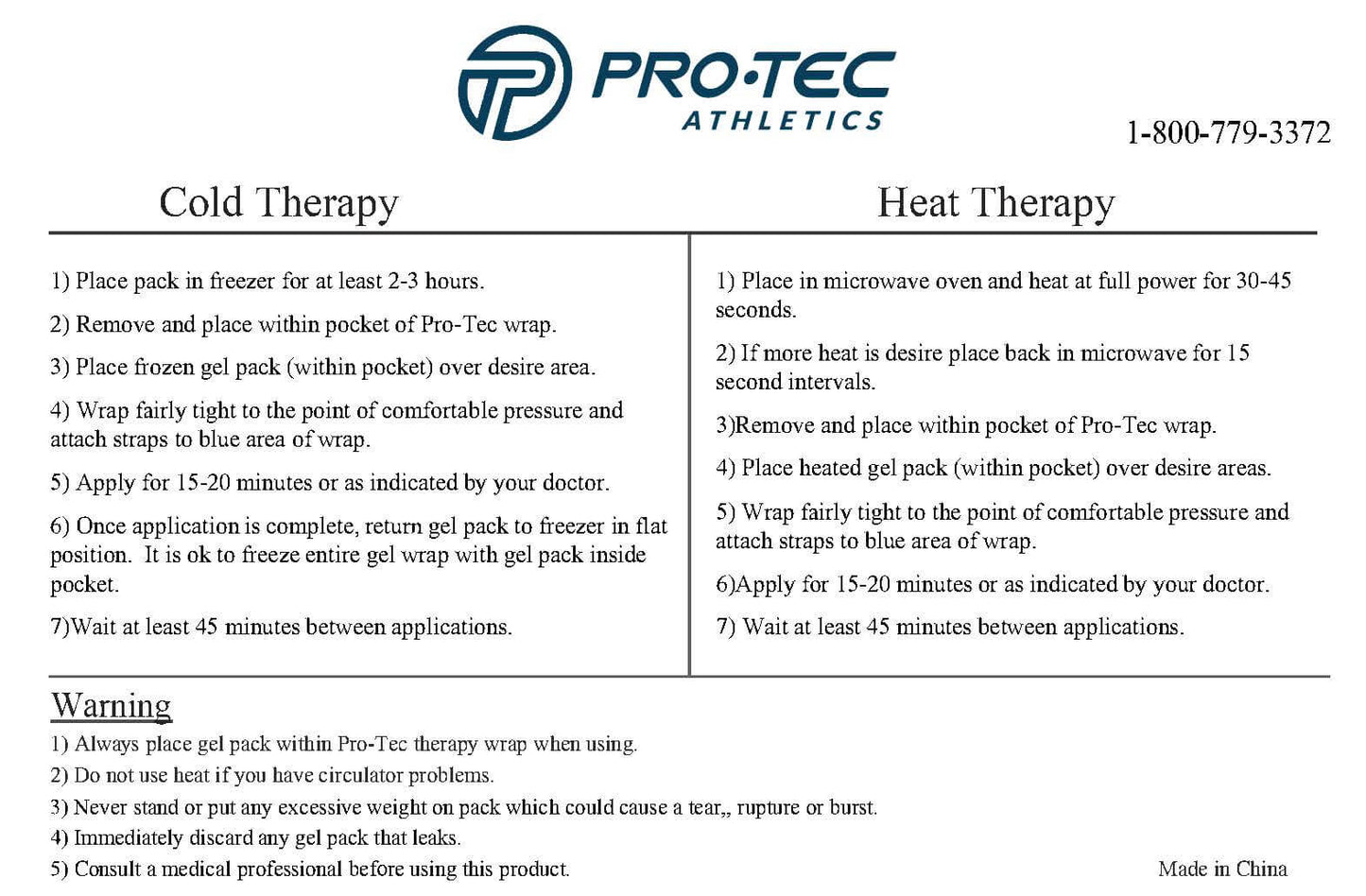 Pro - Tec Hot/Cold Therapy Wrap - Recovery - Trek, Trail & Fish NZ