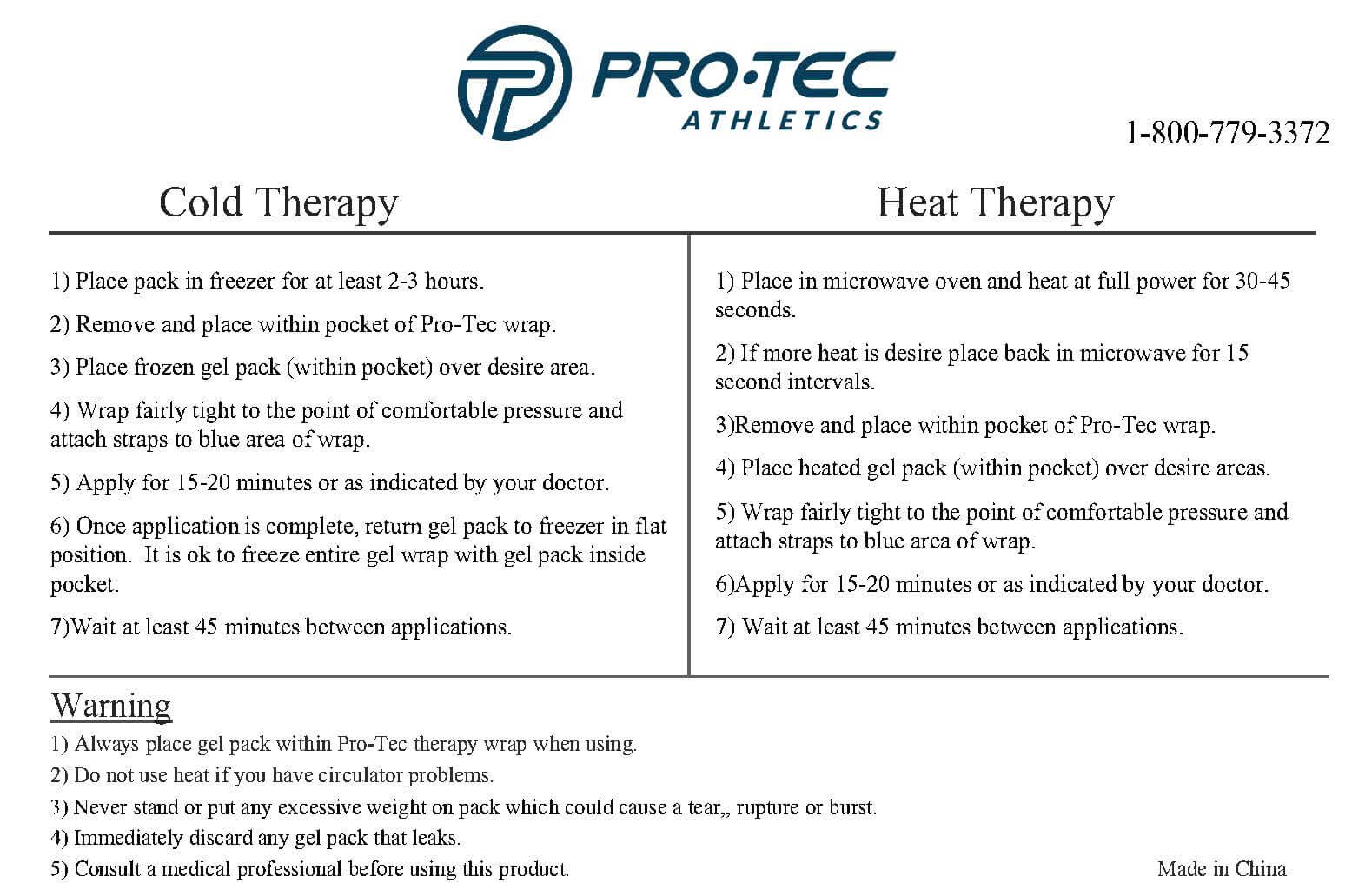 Pro - Tec Hot/Cold Therapy Wrap - Recovery - Trek, Trail & Fish NZ