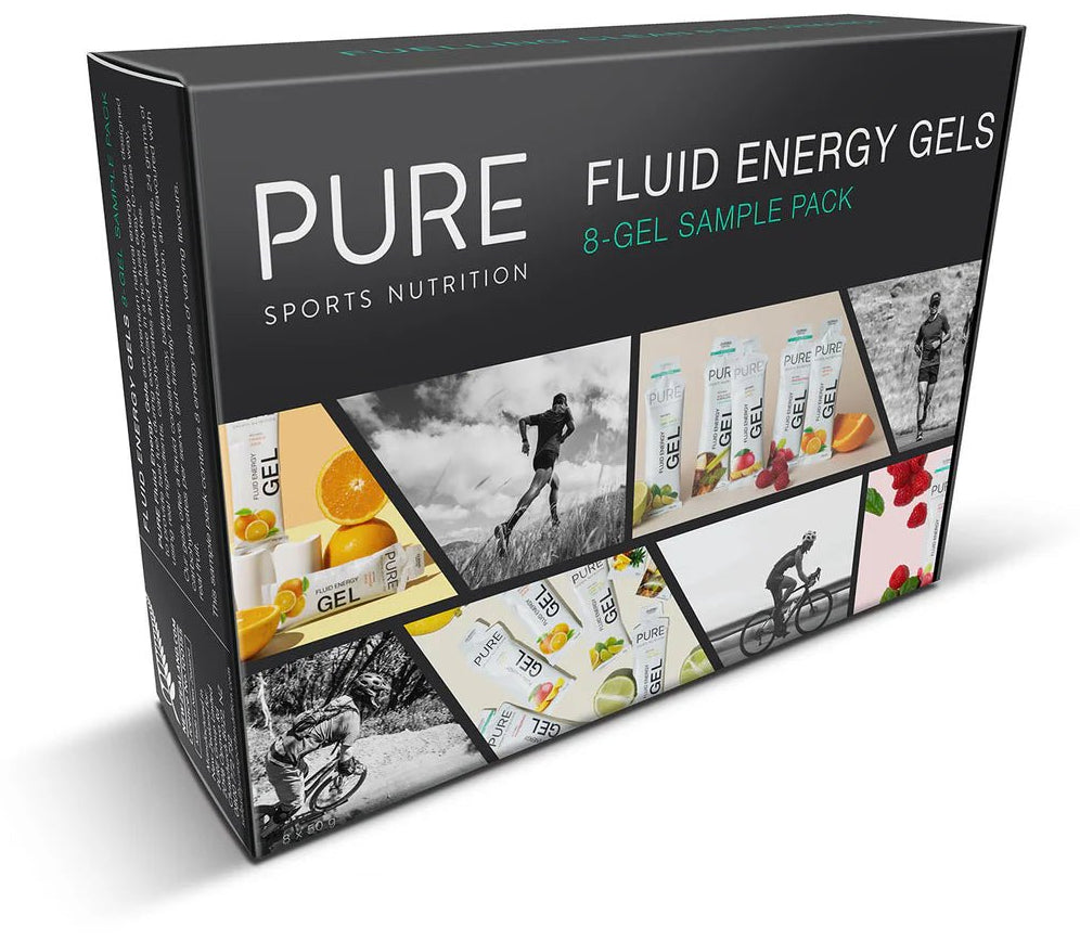 Pure Fluid Energy - 8 gel sample pack - Nutrition - Gels - Trek, Trail & Fish NZ
