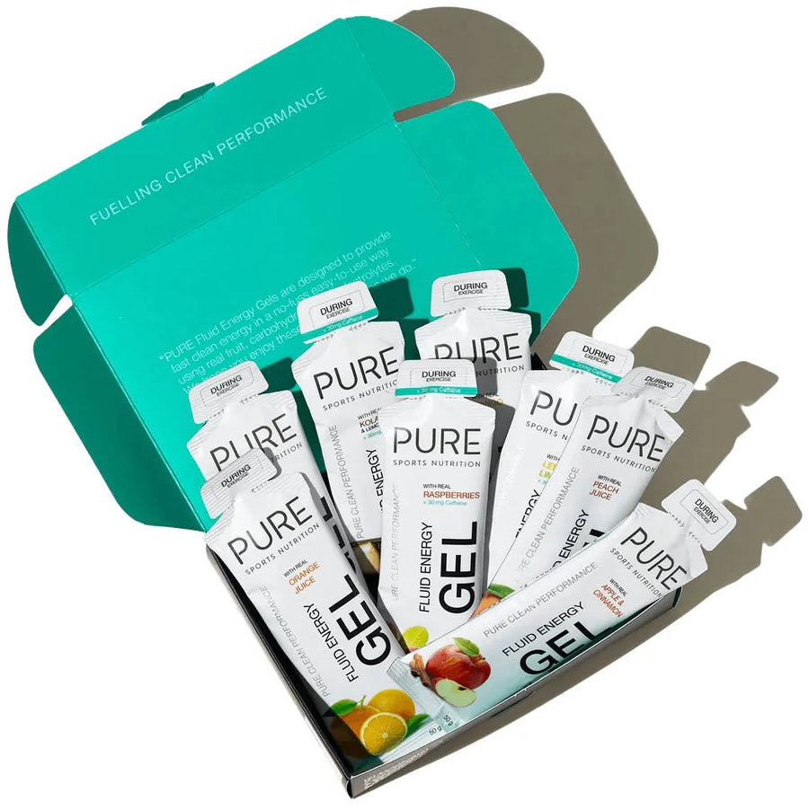 Pure Fluid Energy - 8 gel sample pack - Nutrition - Gels - Trek, Trail & Fish NZ