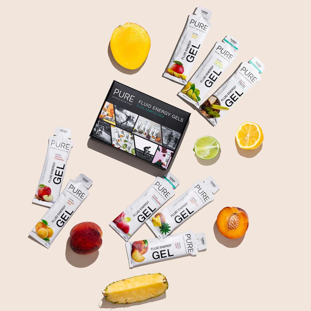Pure Fluid Energy - 8 gel sample pack - Nutrition - Gels - Trek, Trail & Fish NZ