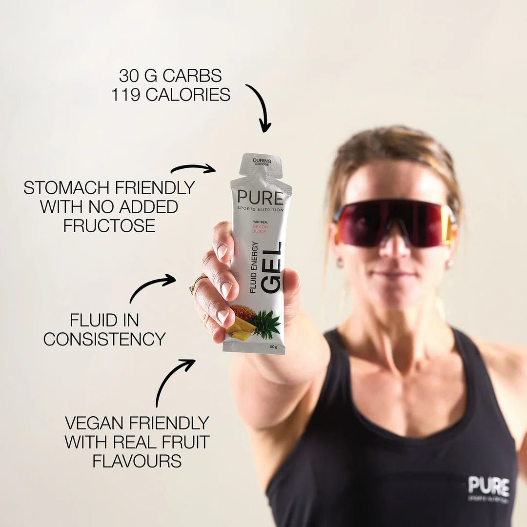 Pure Fluid Energy Gel - pineapple - 8 pack - Nutrition - Gels - Trek, Trail & Fish NZ