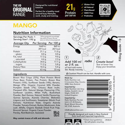 Radix Original Breakfast v9.0 400cal - Freeze - dried Meal - Trek, Trail & Fish NZ