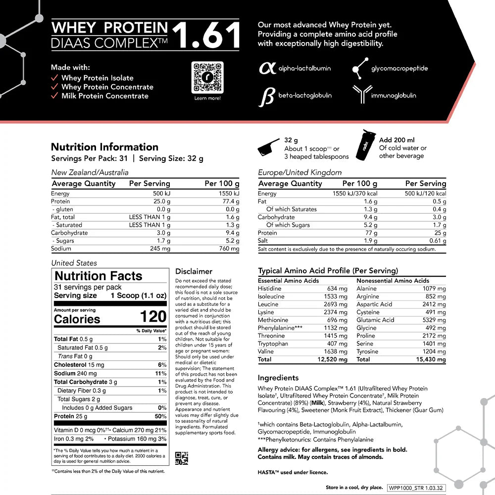 Radix Whey Protein DIASS Complex 1.61 1kg - Protein - Trek, Trail & Fish NZ