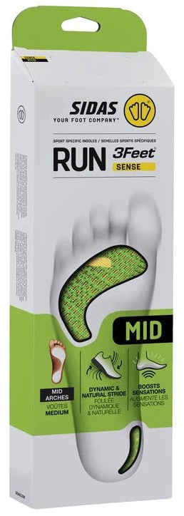 Sidas 3feet Run Sense insoles - for mid arches - Footwear - Accessories - Insoles - Trek, Trail & Fish NZ
