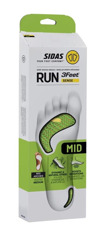 Sidas 3feet Run Sense insoles - for mid arches - Footwear - Accessories - Insoles - Trek, Trail & Fish NZ