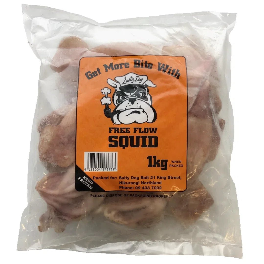 Squid - freeflow (in - store only) - Bait - frozen - Trek, Trail & Fish NZ