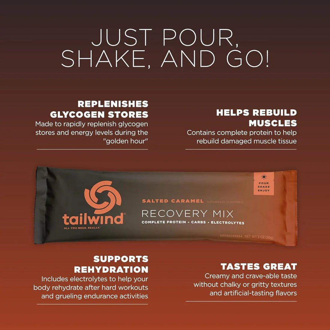 Tailwind Recovery Mix - 911g - Nutrition - Drink Mix - Trek, Trail & Fish NZ