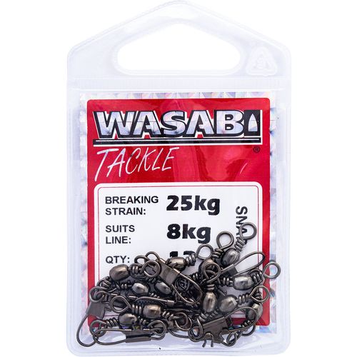 Wasabi 10kg barrel Snap Swivels - 35kg breaking strain - Swivels - Trek, Trail & Fish NZ