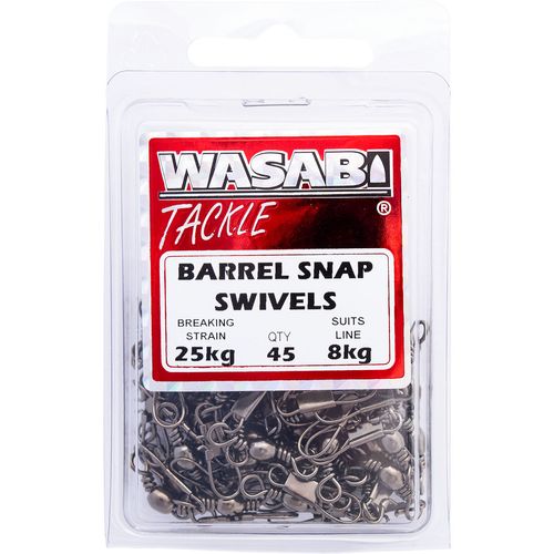 Wasabi 10kg barrel Snap Swivels - 35kg breaking strain - Swivels - Trek, Trail & Fish NZ