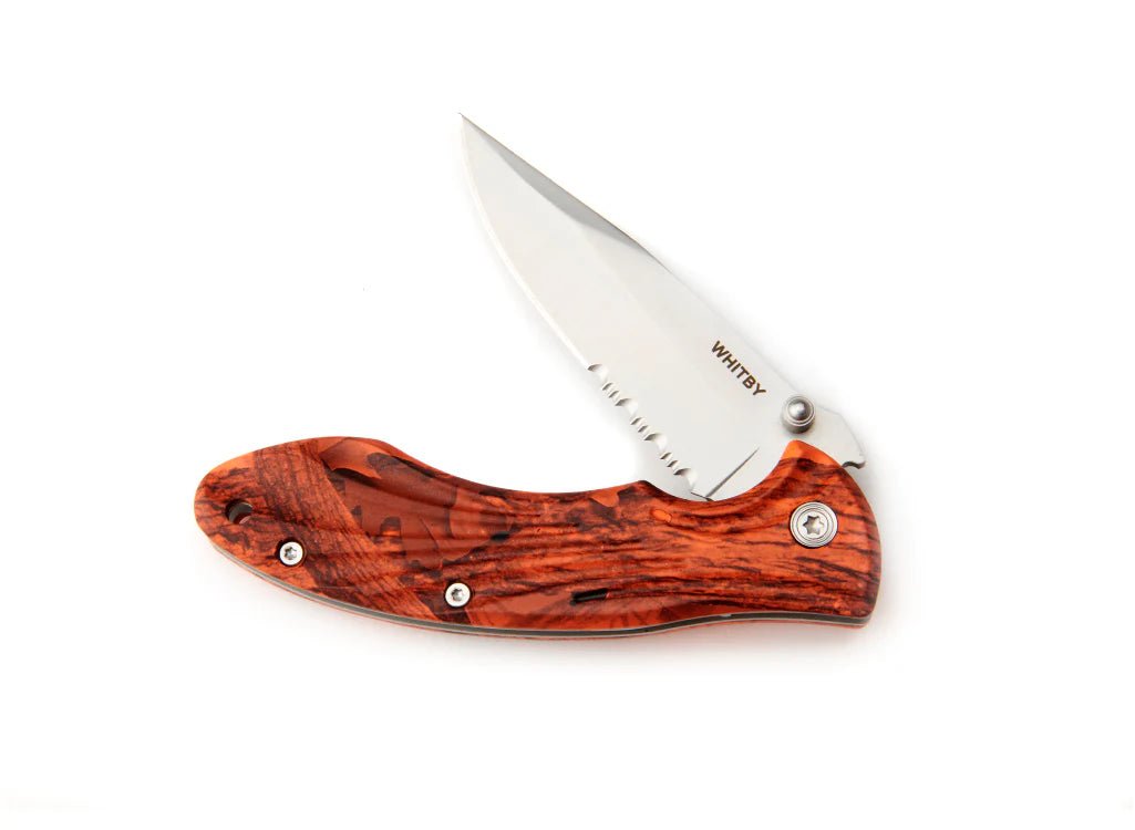 Whitby Orange Camo Lock Knife (2.75