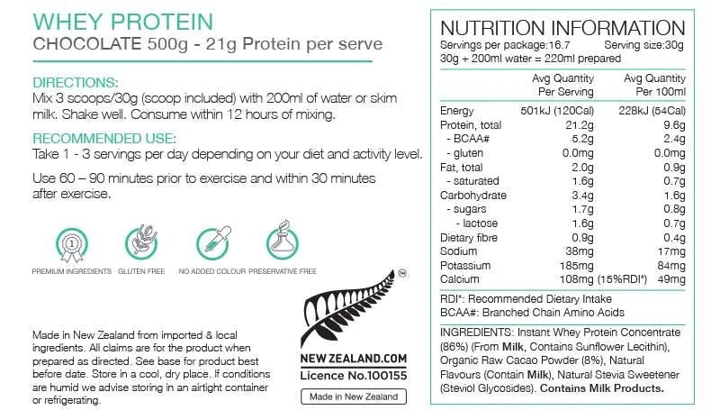 Pure Whey Protein Concentrate 1kg - Trek, Trail & Fish NZ